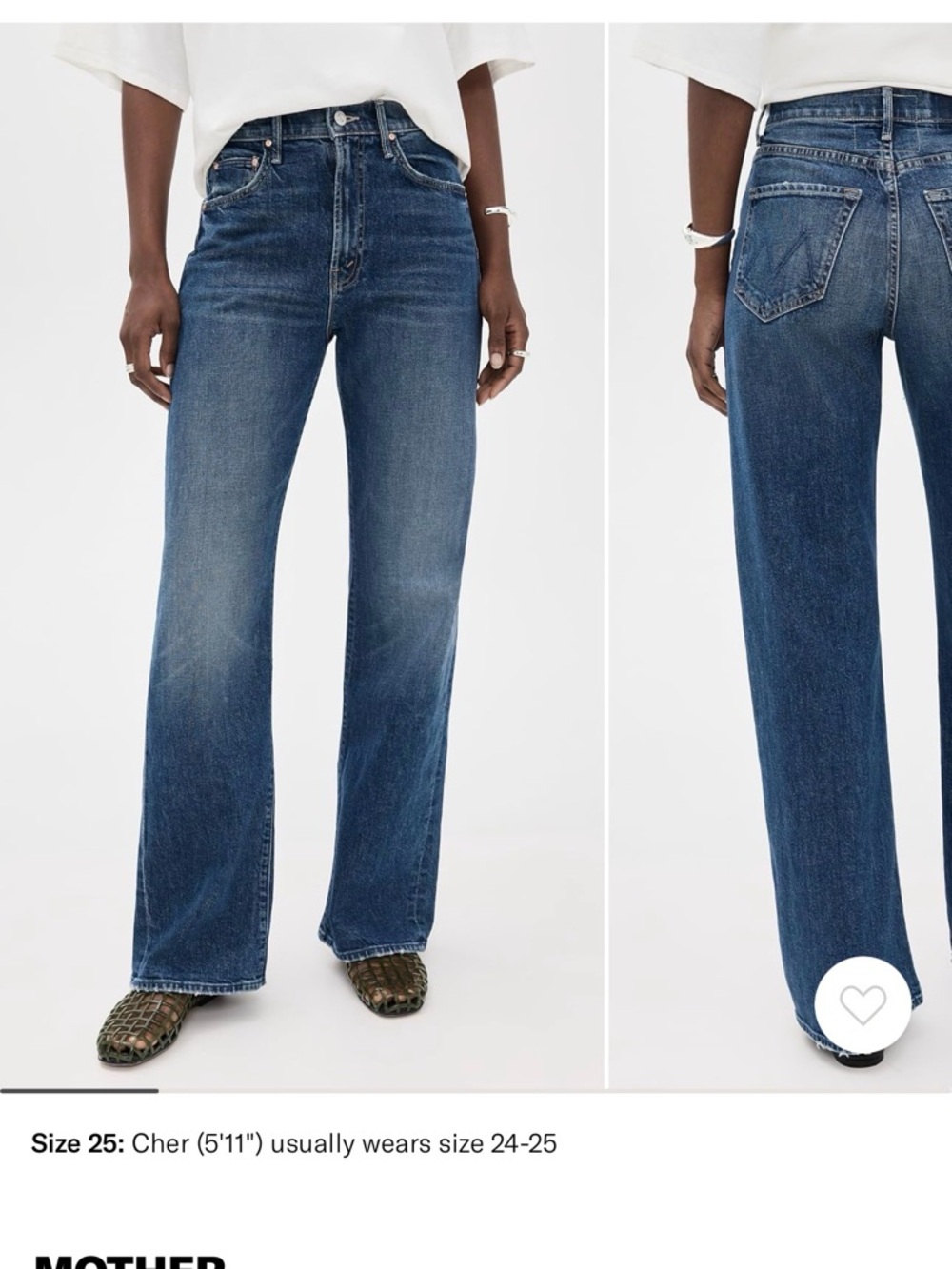 MOTHER High-Rise Straight Jeans in Dark Blue Wash